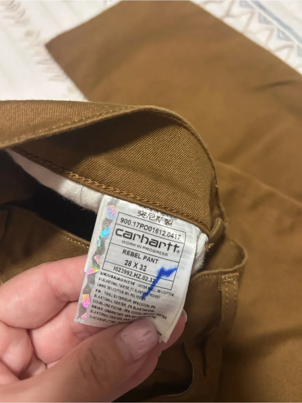 Carhartt rebel pant work in progress - Durable Canvas Trousers size 28x32